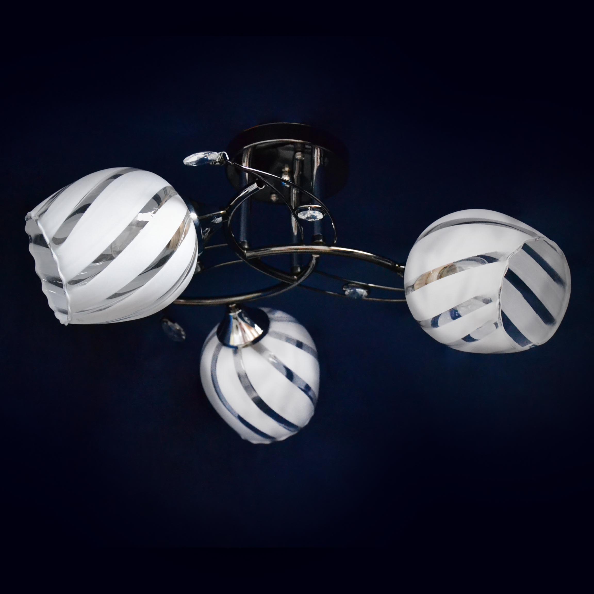 Люстра Verner Lighting А2312/3, 40 Вт, Е27, 3 лампы, черный/хром