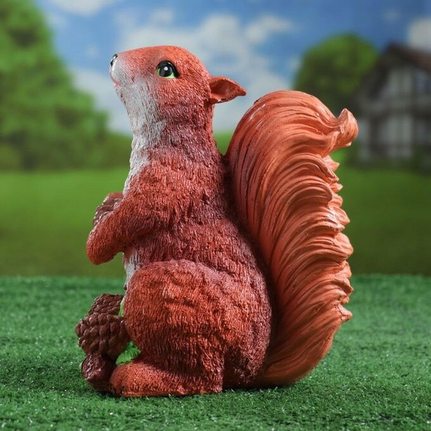 Садовая фигура "Белка с шишками" 24х14х19см 4870383