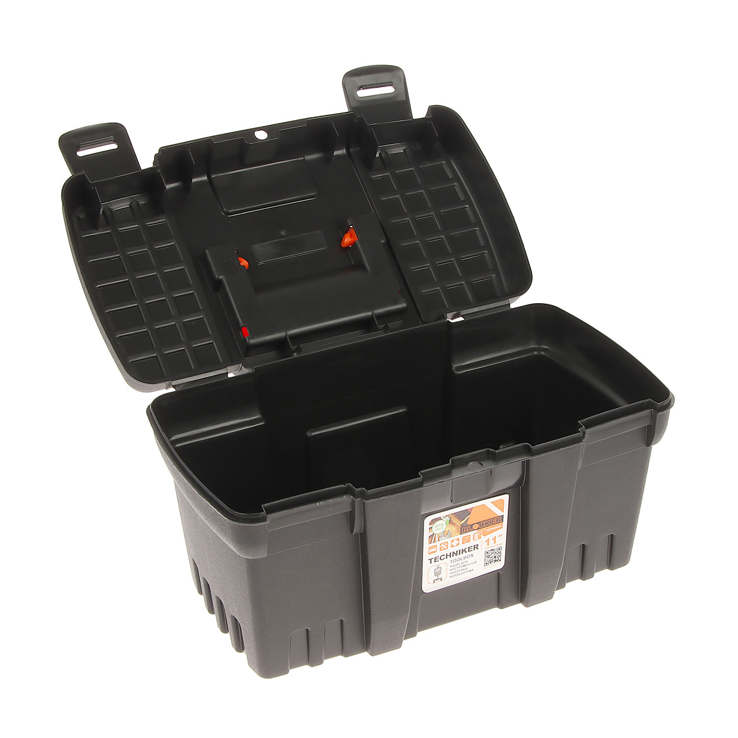 Ящик д/инструмента пластм. "Blocker Techniker 11" черный/оранжевый BR3746ЧР *1/16