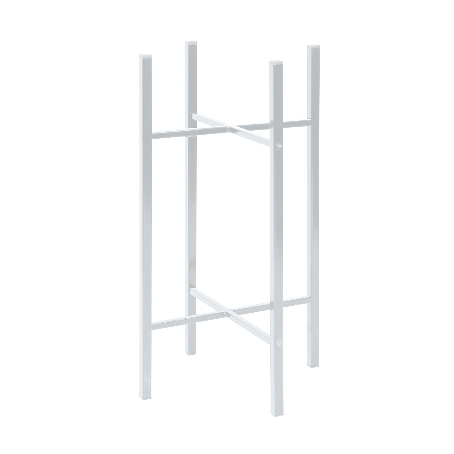 Подставка для цвет.кашпо напольная металл. d280мм, h510мм, квадр.труба мат. Белый ПЦСТ2/МБ "Ника" *1