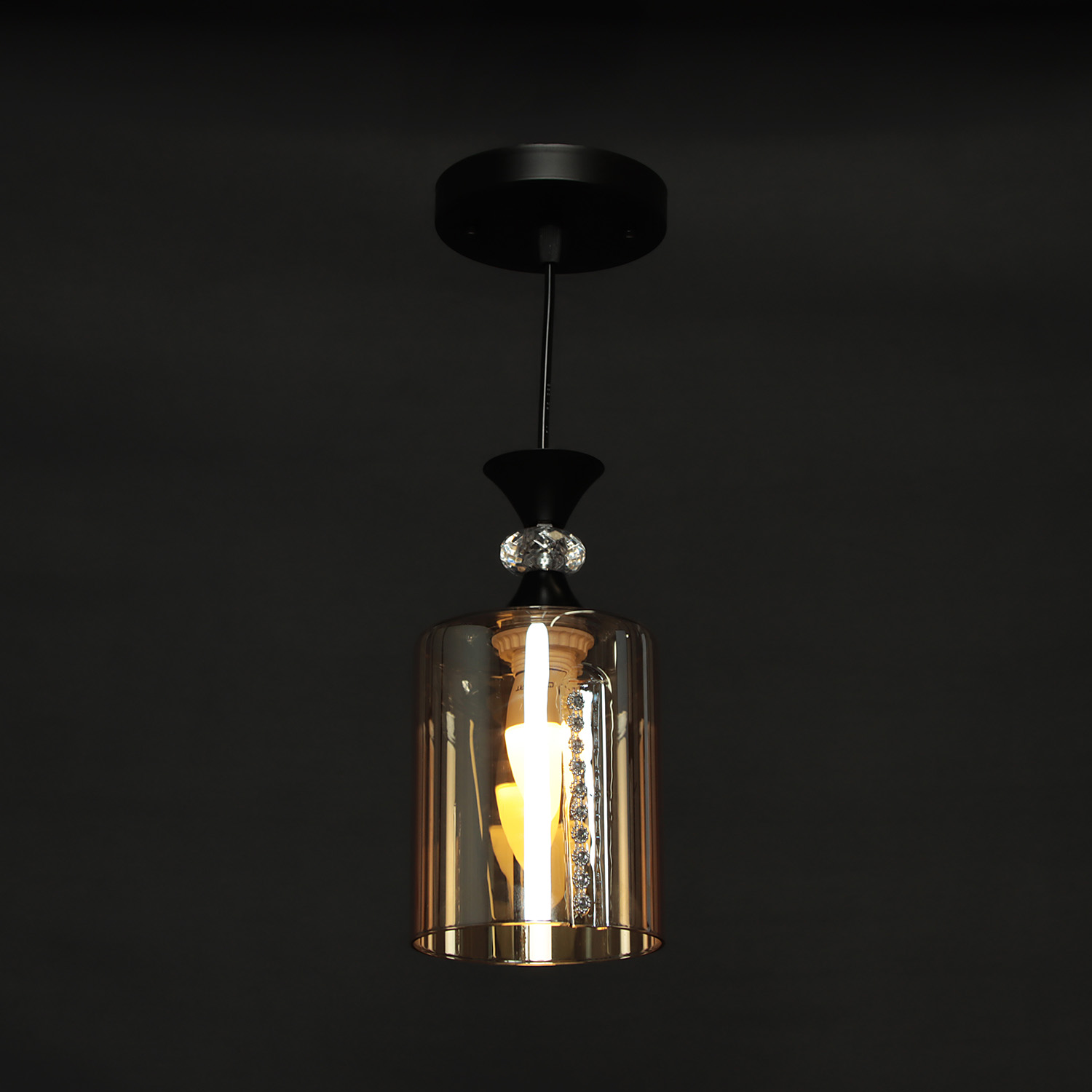 Люстра N5601/1H 1*40W  E27 (d-130; h-260/h700)  VERNER LIGHTING *1