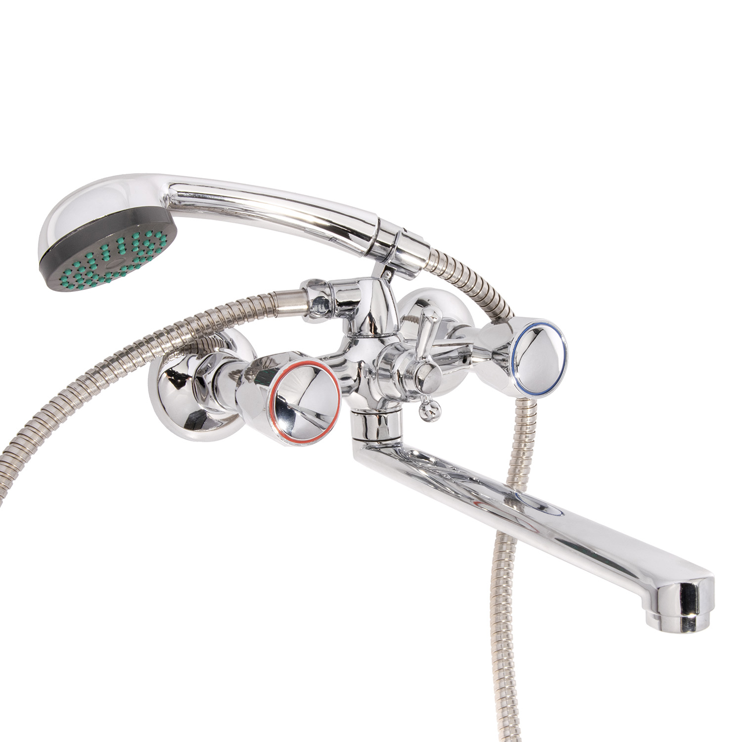 Смеситель для ванны Roegen RR120B, длинный излив, двухвентильный