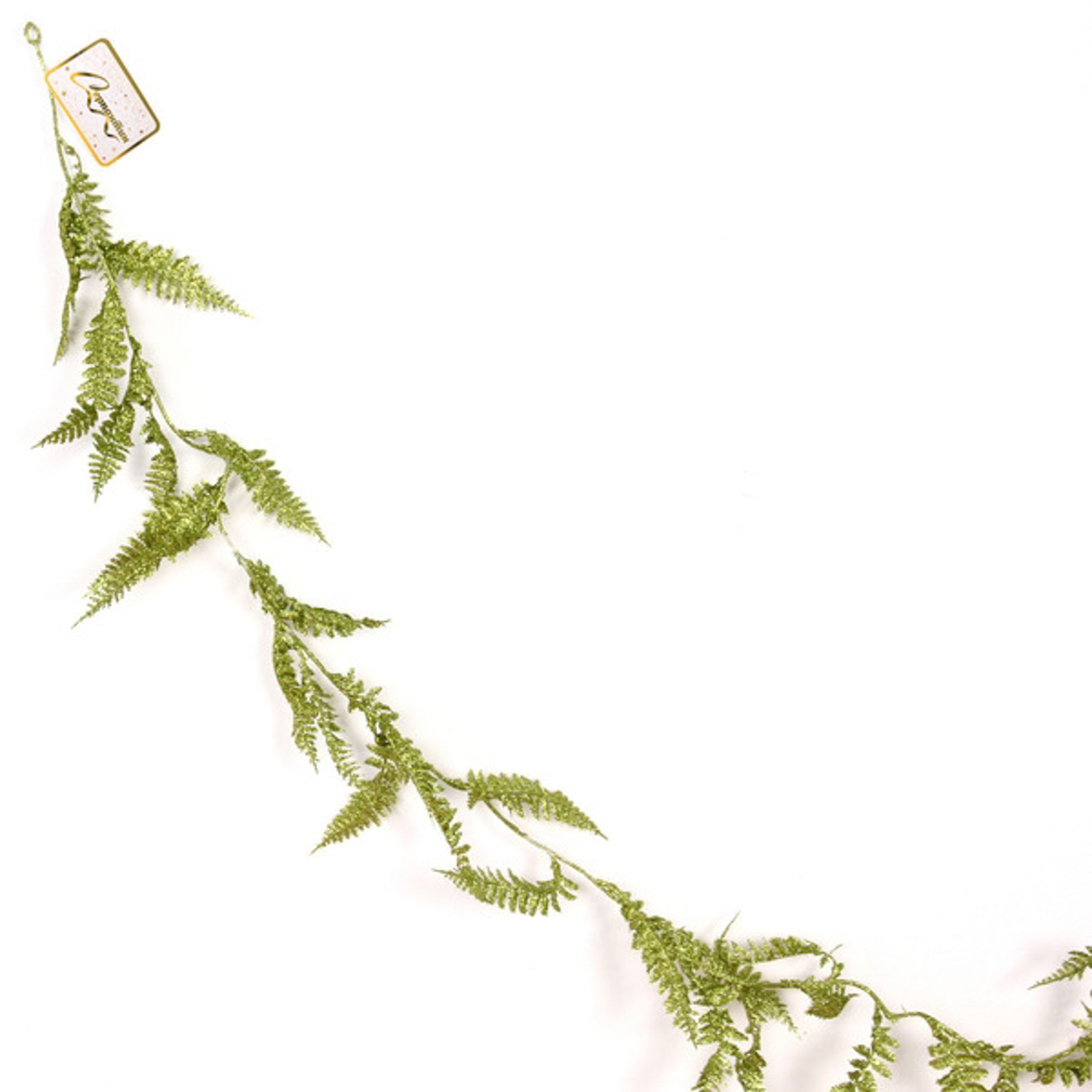 Украшение новогоднее Серпантин «Сияющий папоротник», 180 см, салатовый