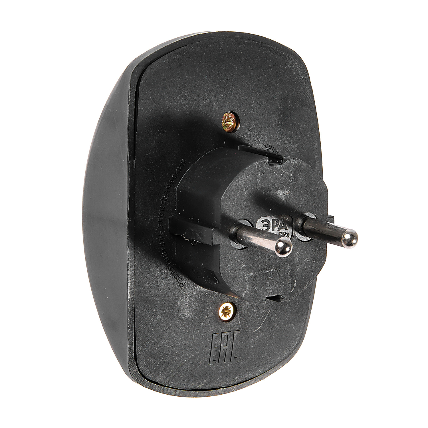 Разветвитель 2 розетки б/з 10А ЧЕРНЫЙ ЭРА SPx-2-B *1/10/60