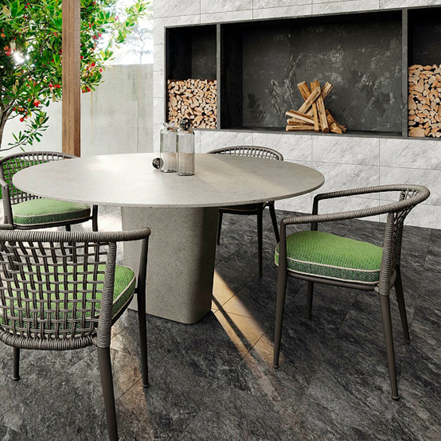 Керамогранит 1.44 м² Global Tile Thor 6260-0221, 600x300x9 мм, темно-серый