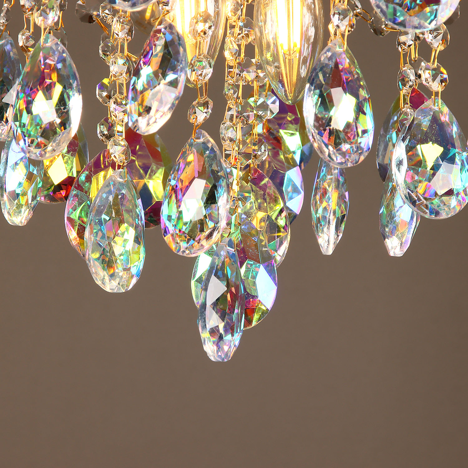 Светильник потолочный хрусталь 6018 Gold 400 мм Е14 S=16м2  VERNER LIGHTING *1