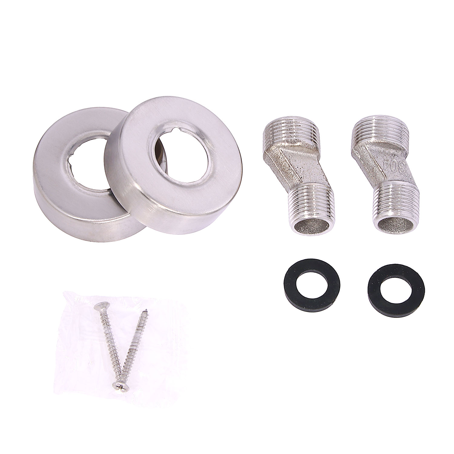 Смеситель универсальный "Potato" плоский излив с переключ. душа, нерж. сталь P22303S  *1/10