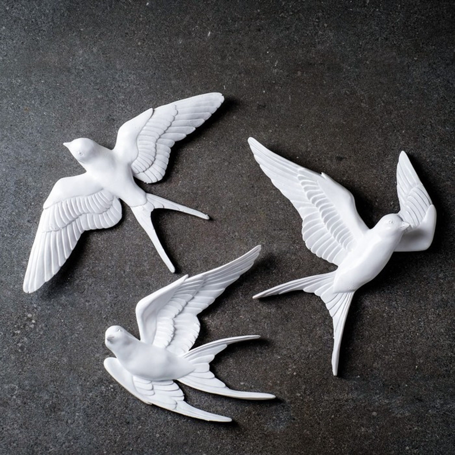 Подвесной декор "Ласточки" набор из 3шт, белые, 20х21х5см 9001837