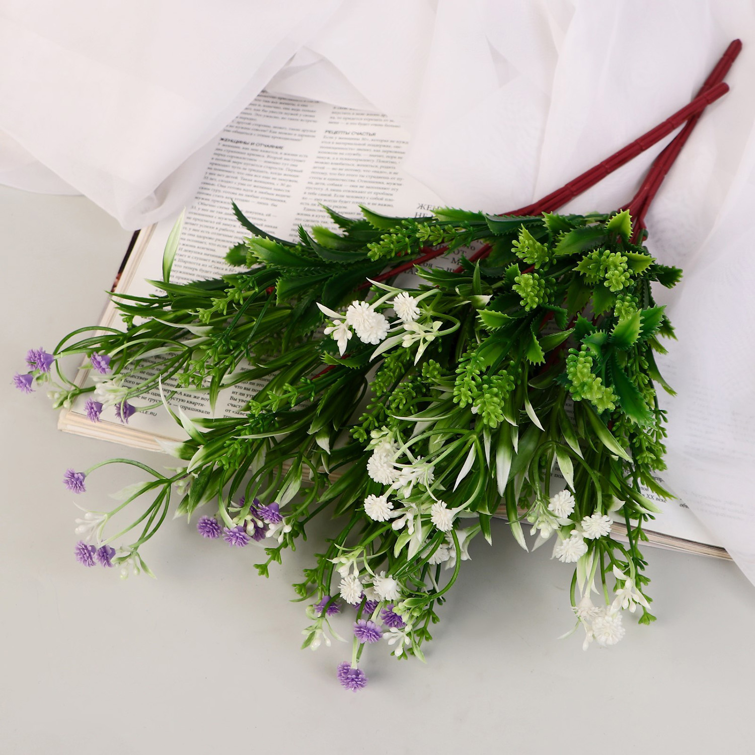 Букет искусственный «Барбарис с зеленью», 30 см, МИКС