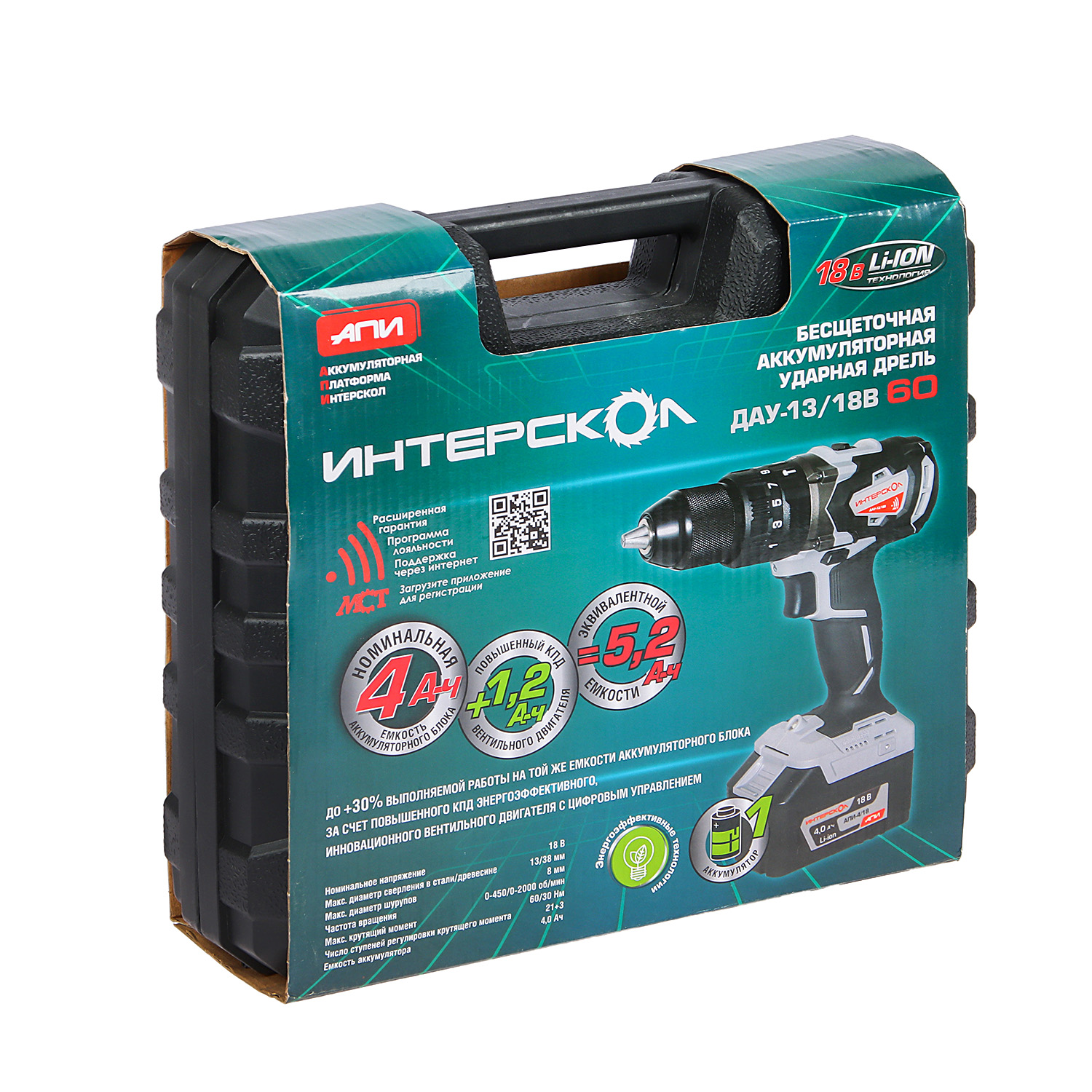 Дрель-шуруповерт 21В 2скор.0-400/0-1550об/мин 30Нм 1.5Ач 2аккум LI-ION OBS 21DC SET FAVOURITE *1/10