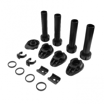 Комплект опор кухонных,регулируемых, ЧЕРНЫЙ Н150-170мм (комплект 4шт) Т2/D16 М1399 *1/26