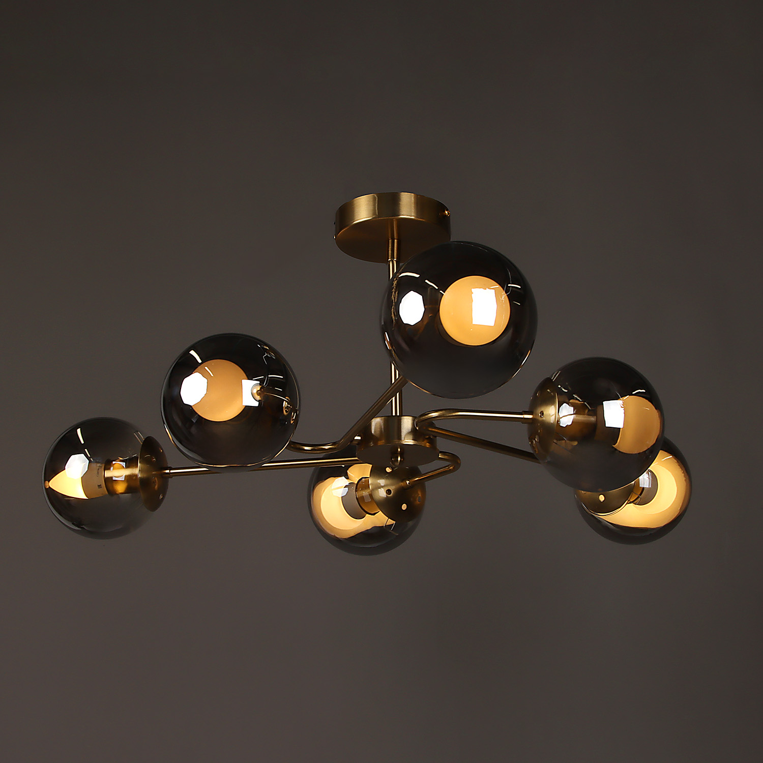 Светильник потолочный N36349/6 COP  6*40W E27 220V (d-790; h-300) S=24м2 VERNER LIGHTING *1