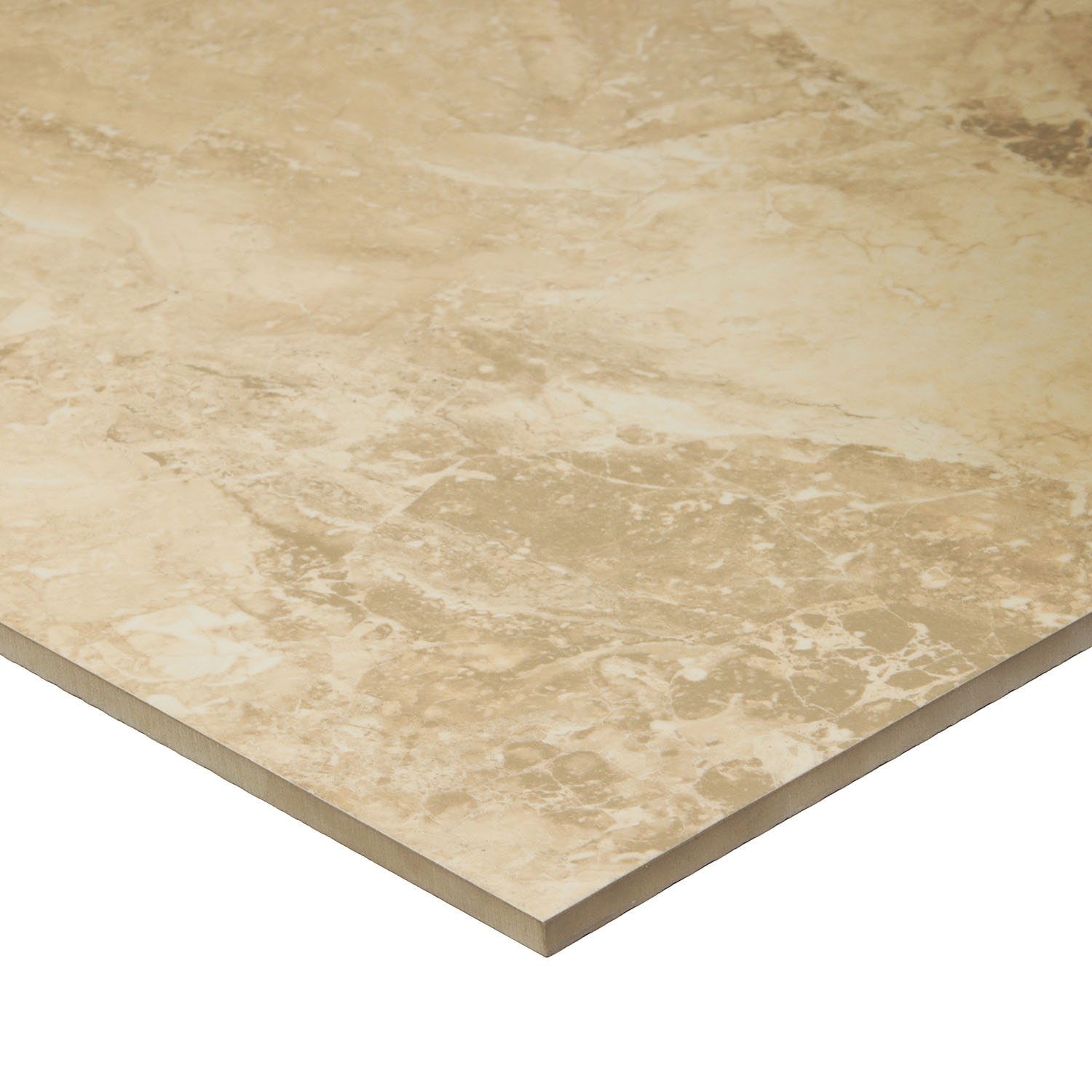 Керамогранит 1.44 м² Primavera Brecia Ivory, 1200х600х9 мм, полированный, бежевый