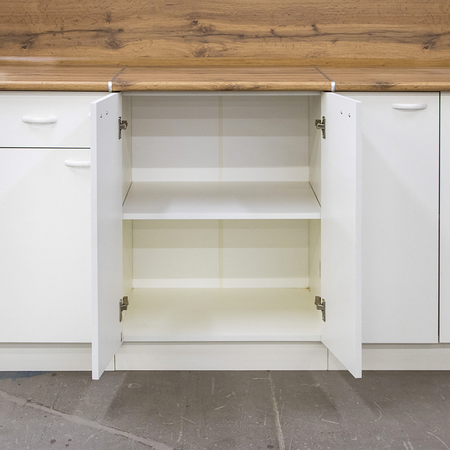 Шкаф напольный 800х850х480 мм BROZEX-WOOD Liberty, с двумя дверцами, белый