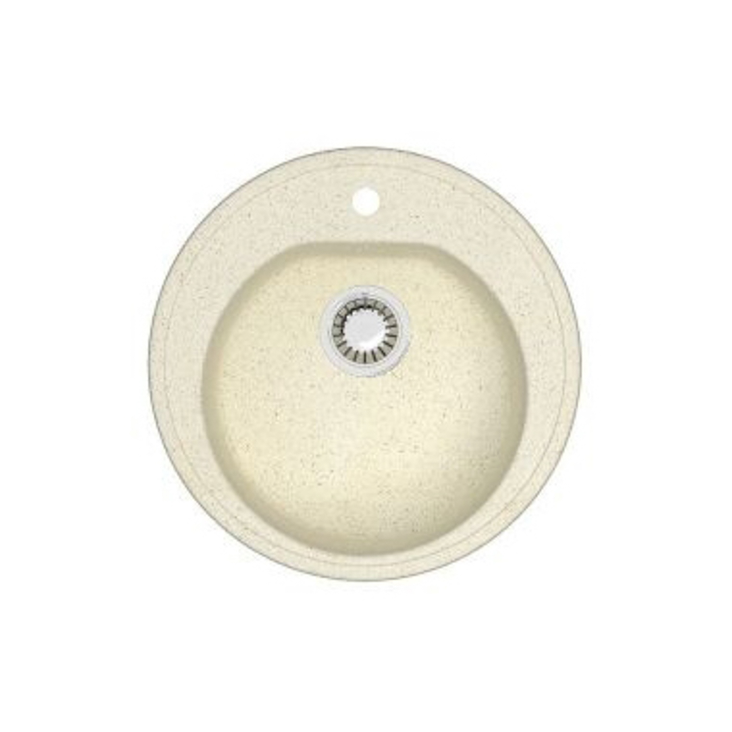 Мойка из искусственного камня круглая бежевая матовая AGATA 3/Q2 (510 мм) *1
