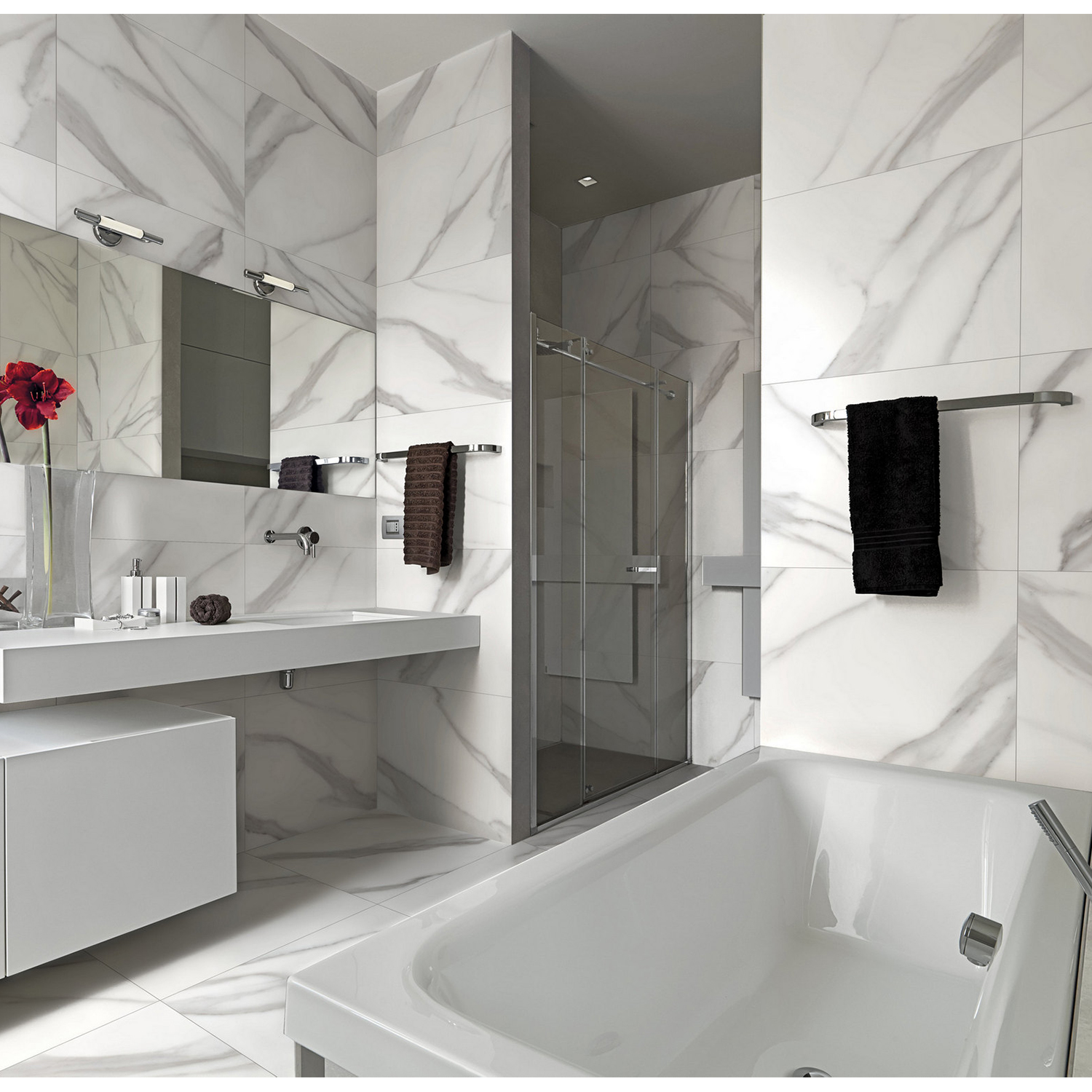 Керамогранит 1.44 м² Global Tile Triumph GT60600403MR, 600х600х9.5 мм, глазурованный, белый