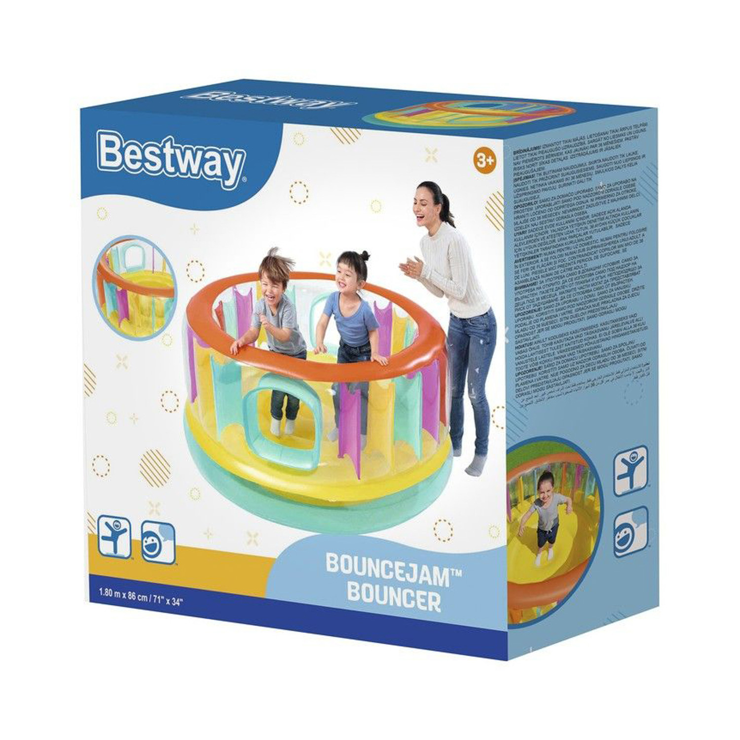 Батут надувной детский BESTWAY Bounce Jam, 180х86 см, до 85 кг