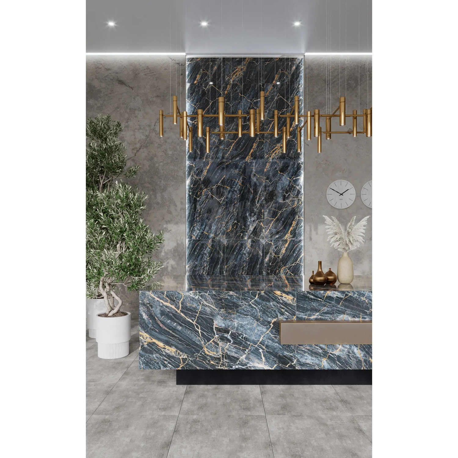 Керамогранит 1.44 м² Global Tile Fenomen PGT 2206, 1200x600x9 мм, полированный, черный