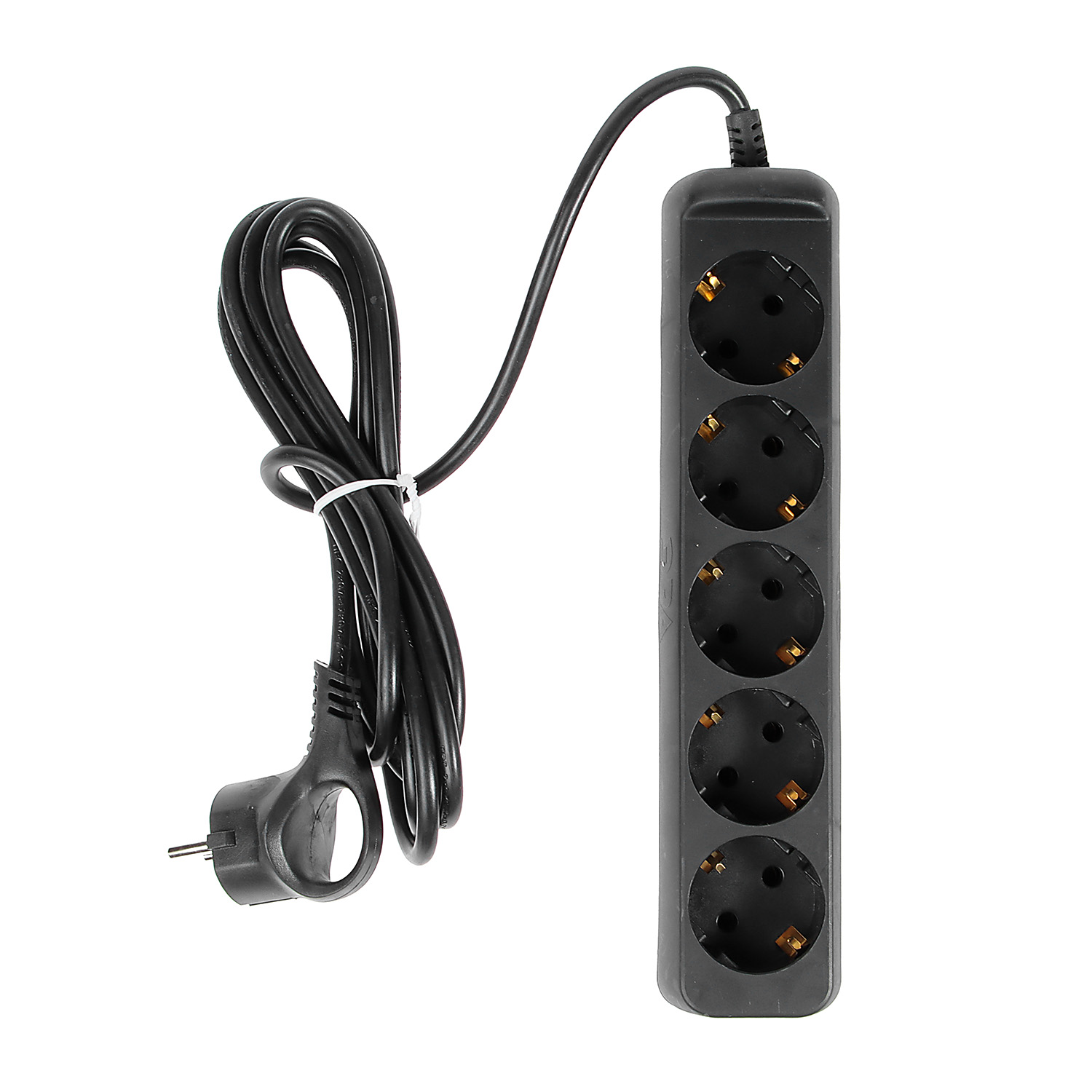 Удлинитель 5 розеток 3м с/з ПВС 3*0,75мм2 10А мощ. нагр 2200Вт ЧЕРНЫЙ ЭРА UX-5e-3m-B черный *1/5/20