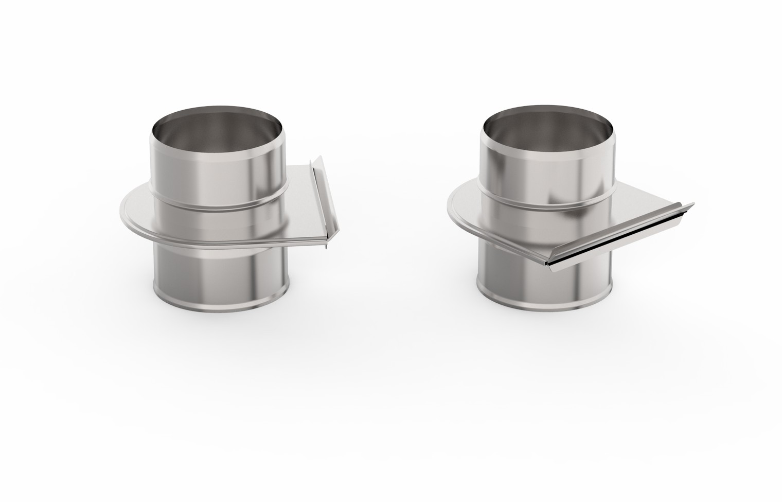 Шибер-задвижка d.115 0,8мм нержавейка AISI 430 GS аналог РП11 *1/10