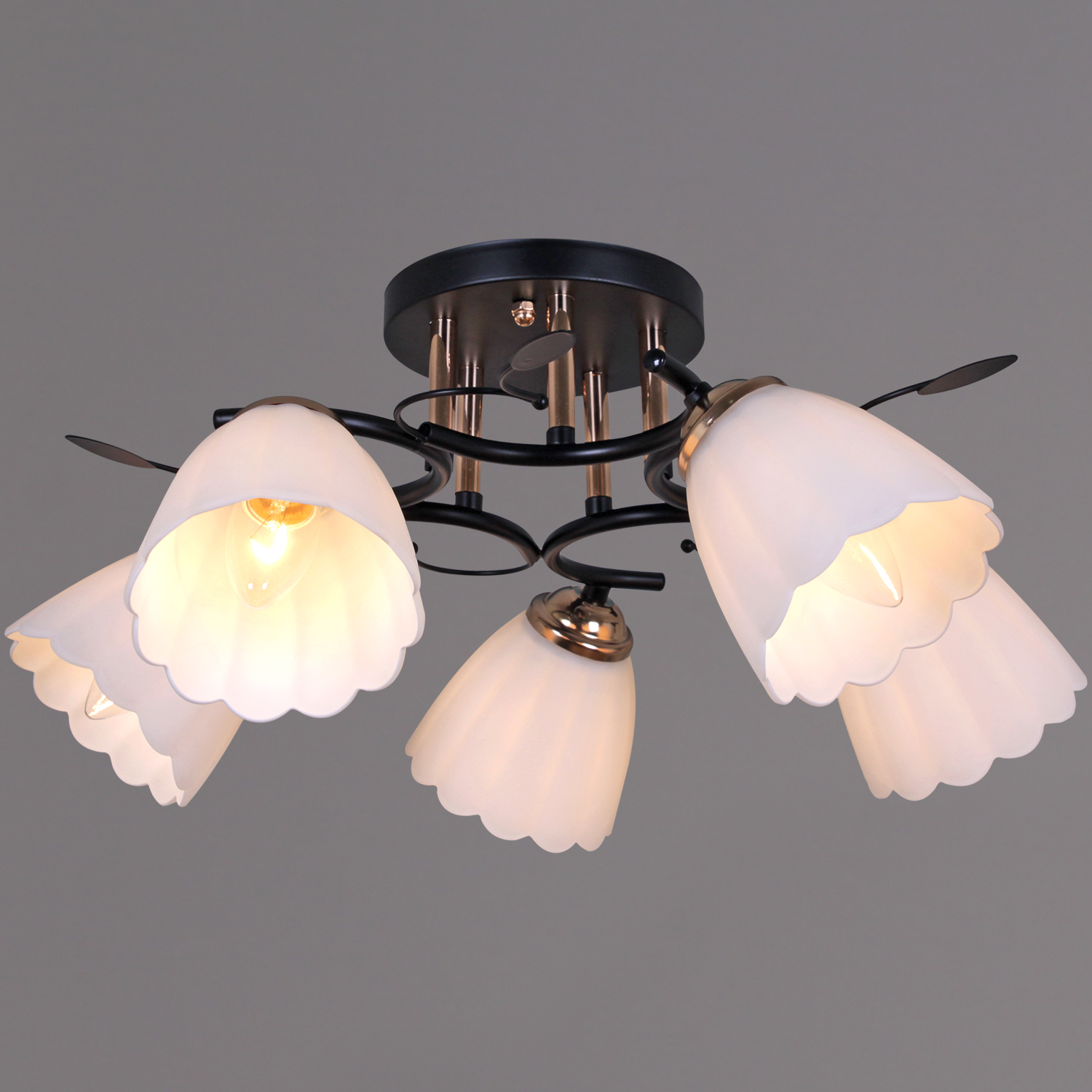 Люстра 10134-0.3-05 BK+FG Е27 40Вт S=30м2  *1