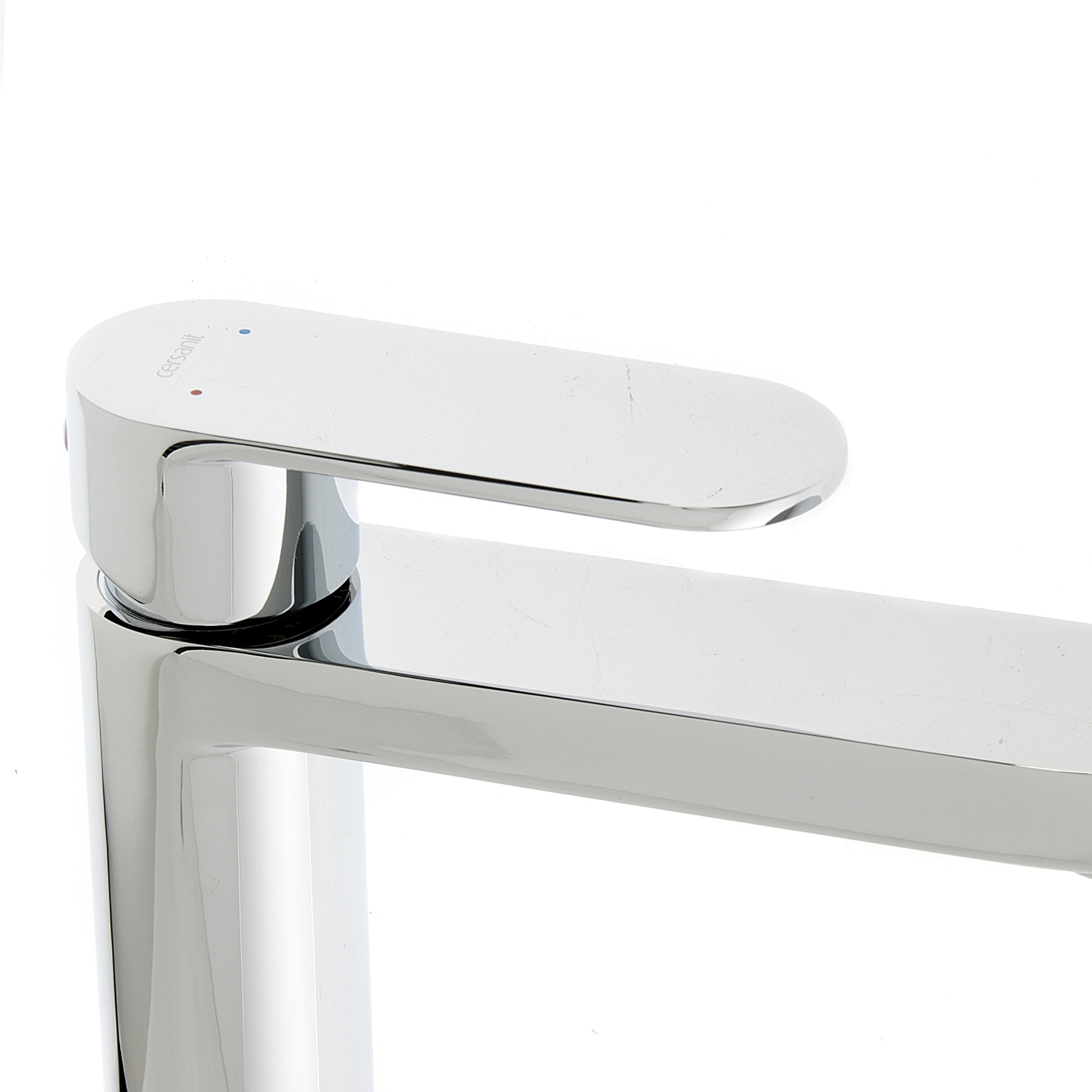 Смеситель для умывальника Cersanit Elio 63044, короткий излив, рычажный