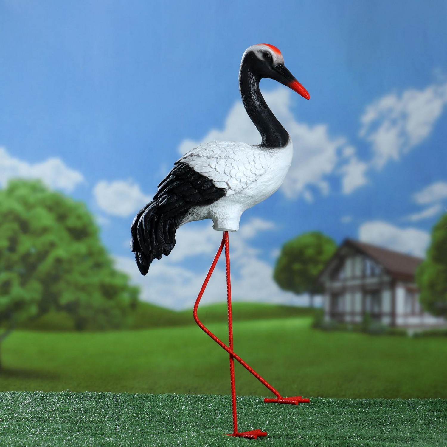 Садовая фигура "Журавль" новый 16*40*25 см 1090095