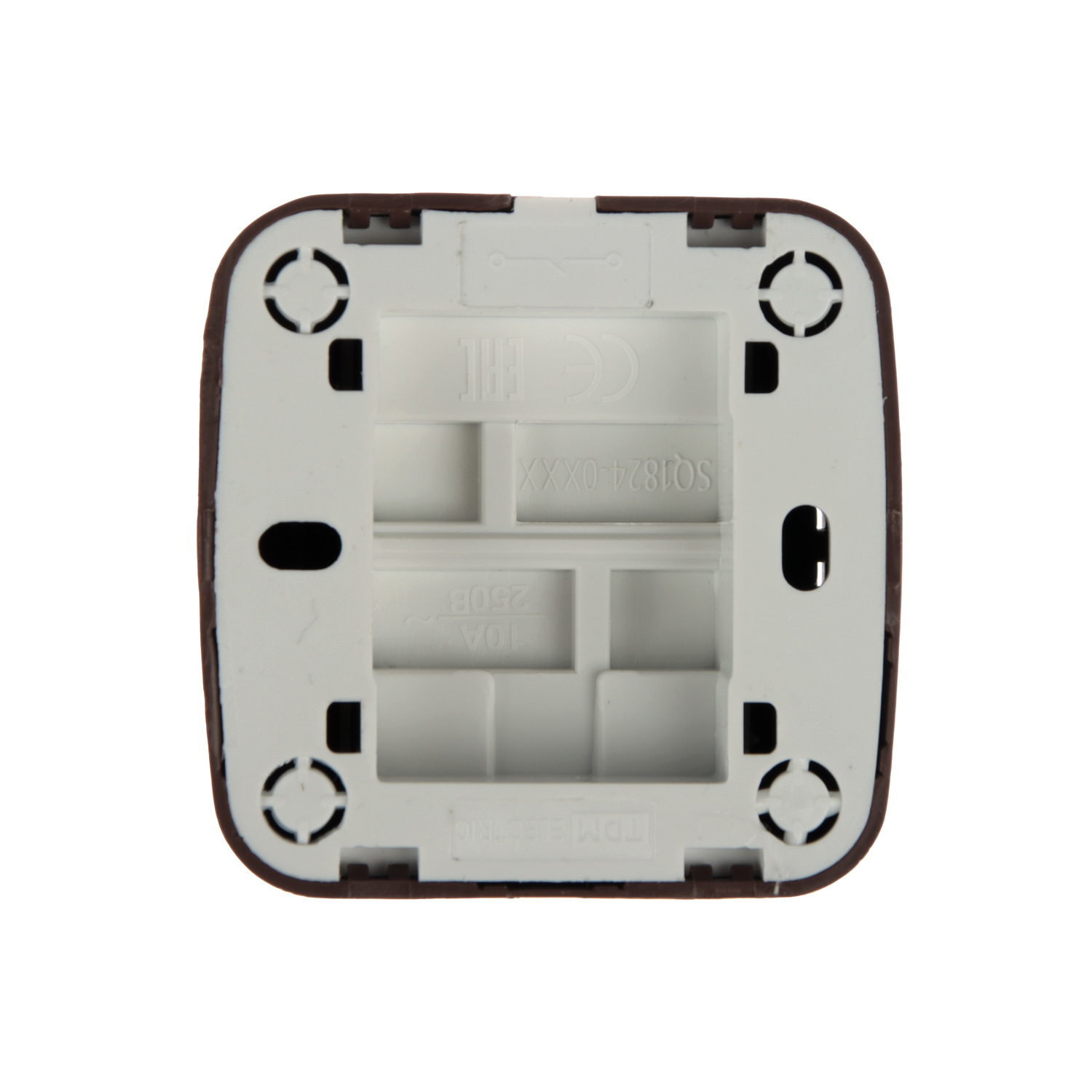 Выключатель Дача ОП 1кл. венге с подсветкой 10А Народная SQ1824-0045