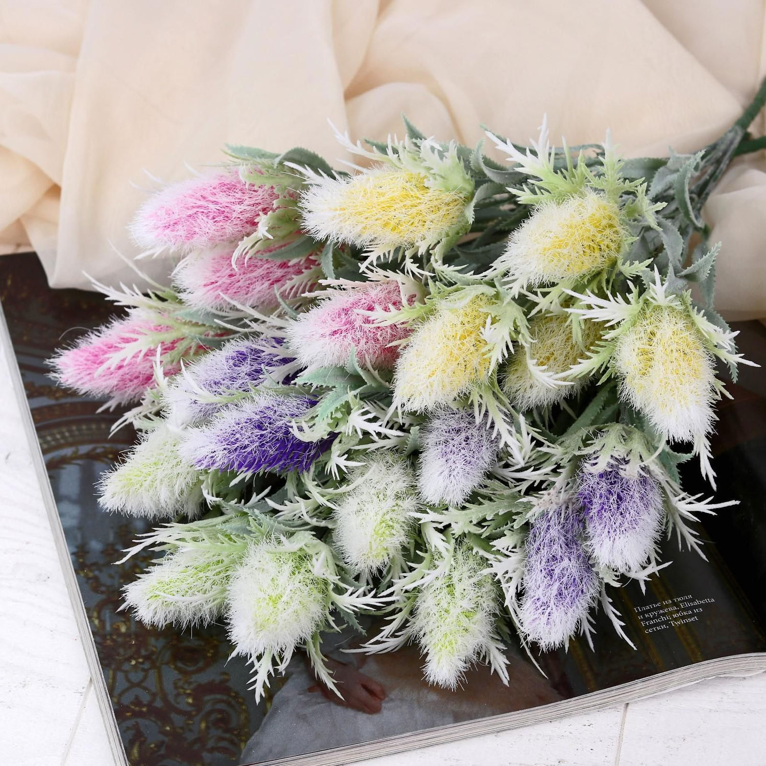 Букет "Альбиция" 32 см, микс 5202004