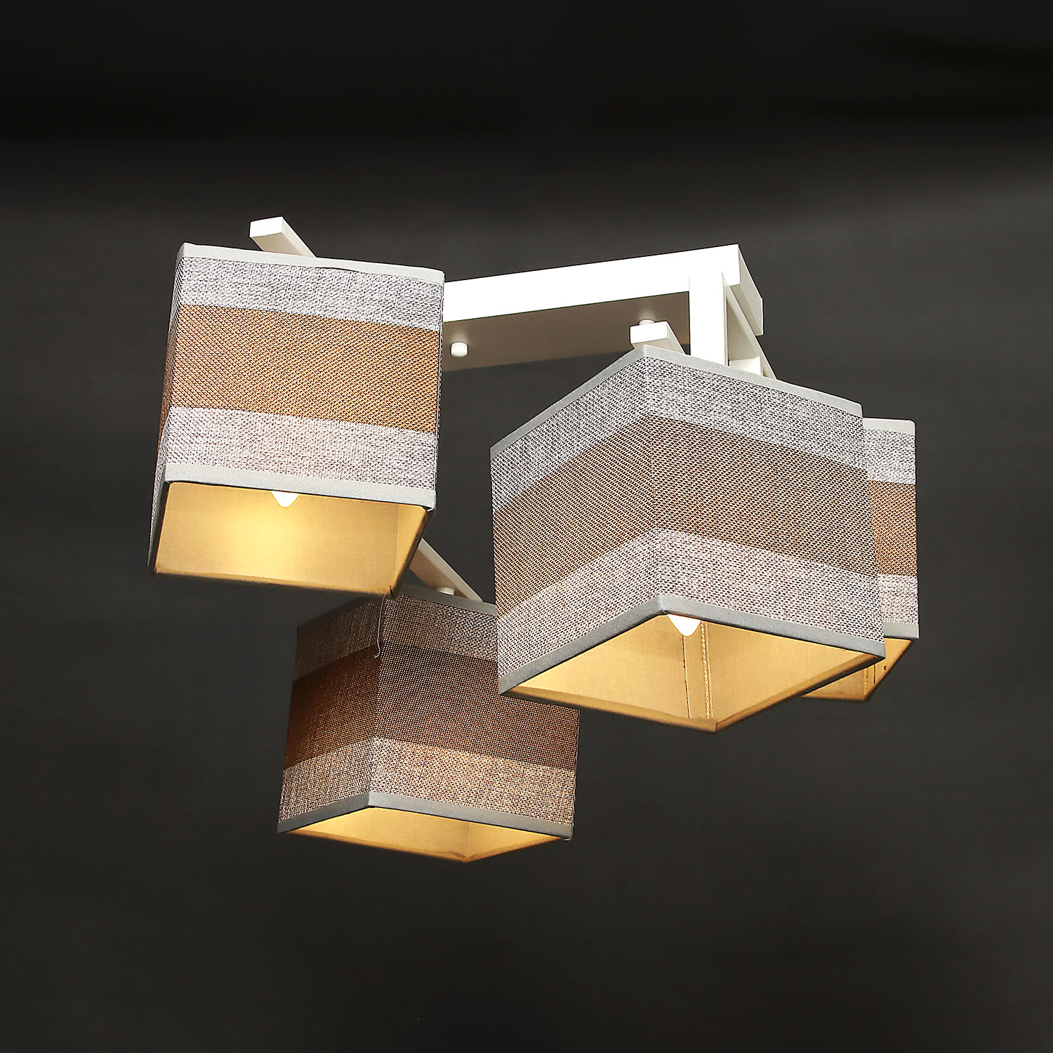 Люстра 6152/4WT BR+GR Е27 2*60W S=9м2 *1