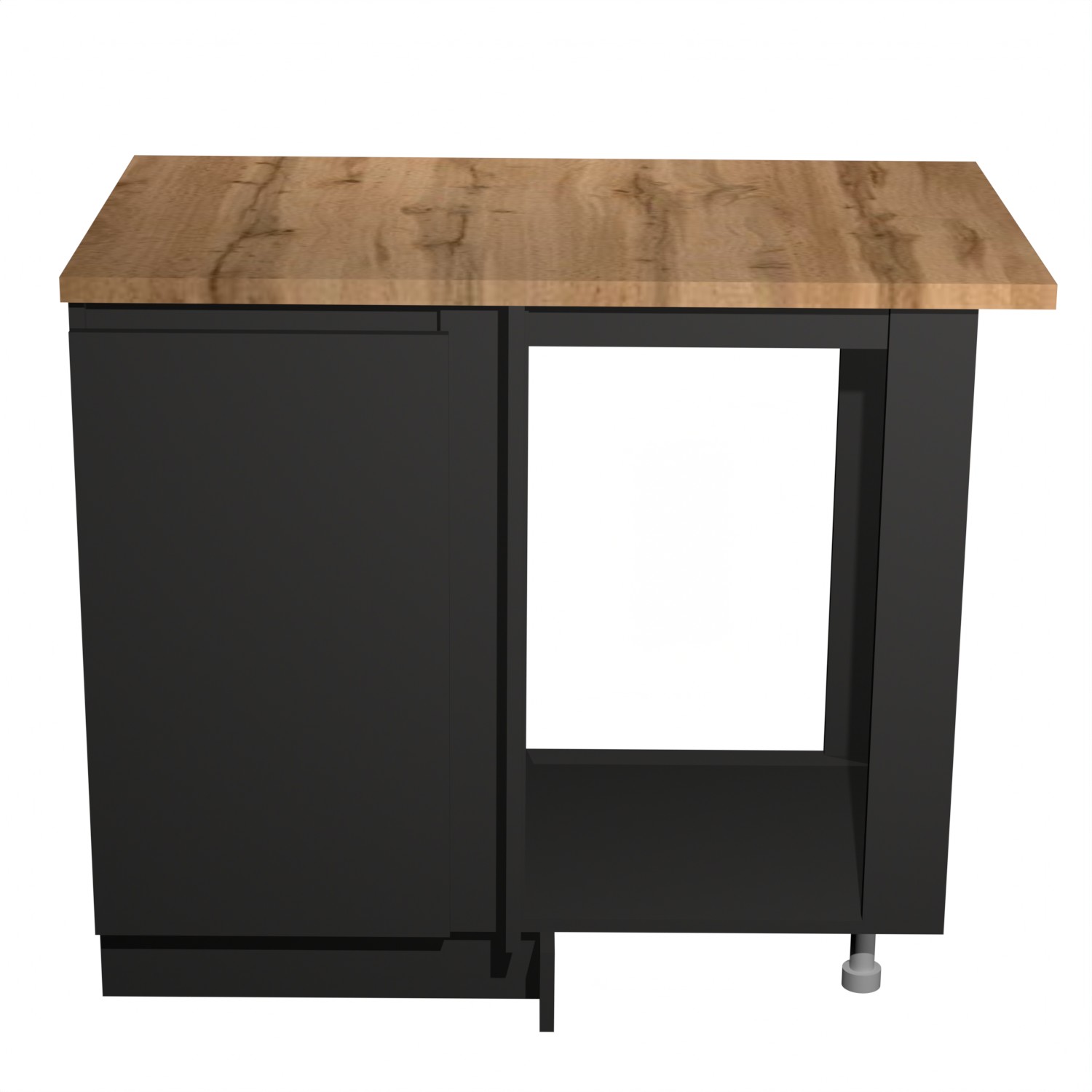 Шкаф напольный угловой 1000х850х600 мм BROZEX-WOOD Next, правый, с дверцей, графит