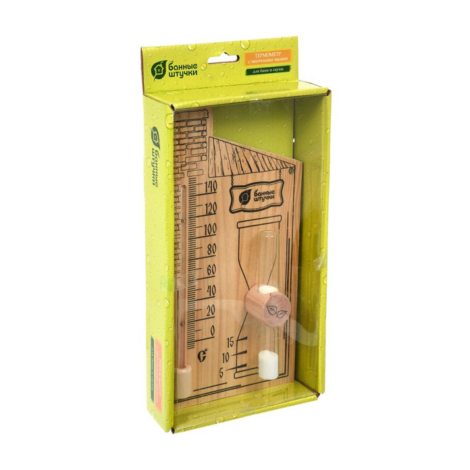 Термометр с песочными часами, 27,8х14х5,3 см, для бани и сауны "Банные штучки"/ 4