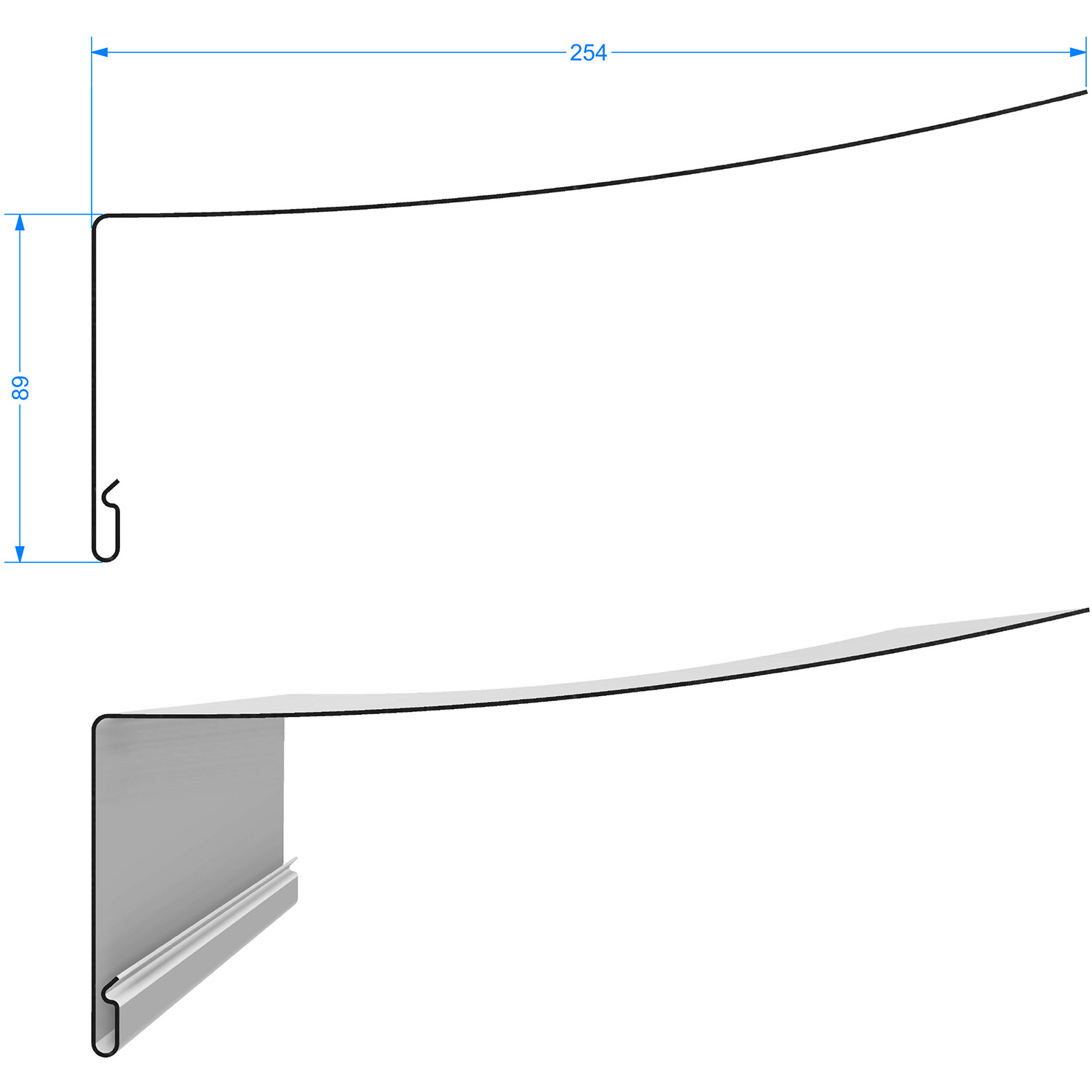 Околооконный универсальный профиль 89/254мм PREMIUM Пломбир Дёке