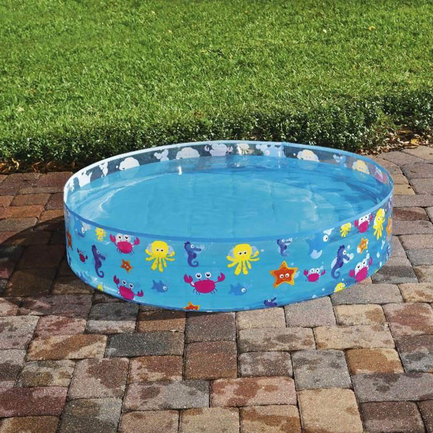 Бассейн надувной детский BESTWAY Подводный мир, 122x122x15 см, 219 л