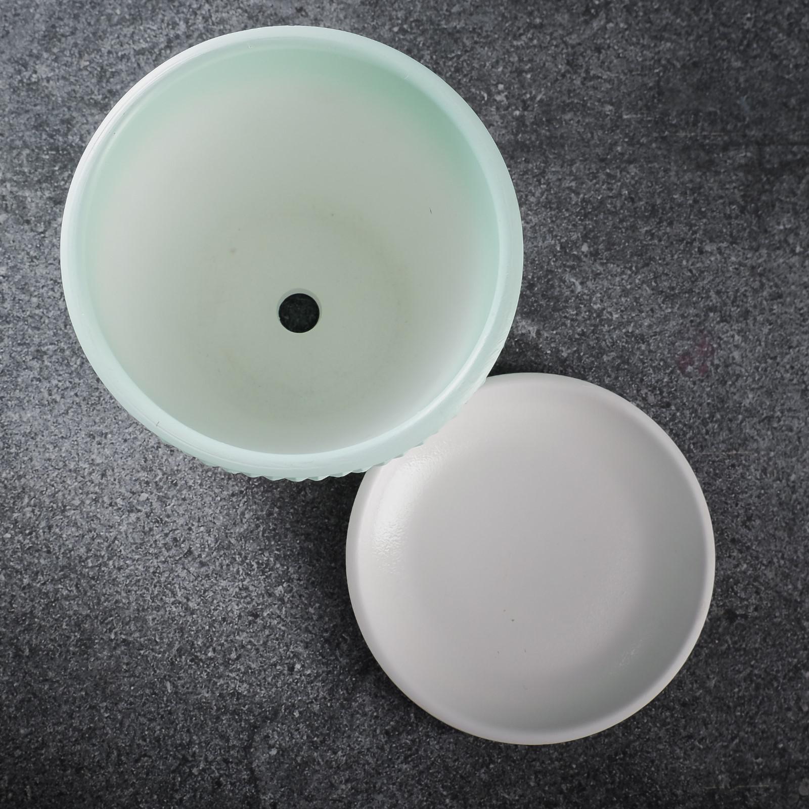 Кашпо бетон Бутон Грань 1,31л d верха 146мм h130мм с поддоном Зеленый №2 КБ-Б2-217-01 *9