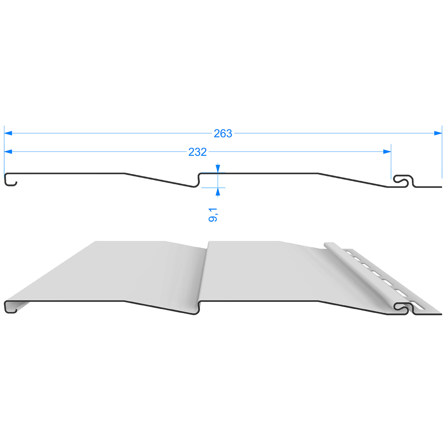 Сайдинг виниловый STANDARD Крем брюле D4,5DL (3м*0,23м0,69м2) Дёке
