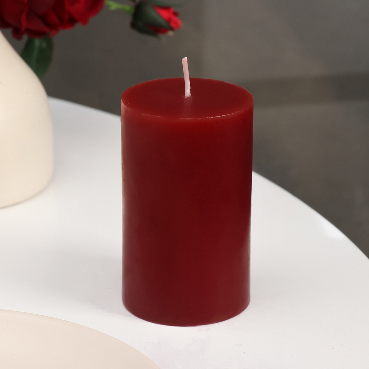 Свеча-цилиндр ароматическая "Вишня", 6х10 см  9667576