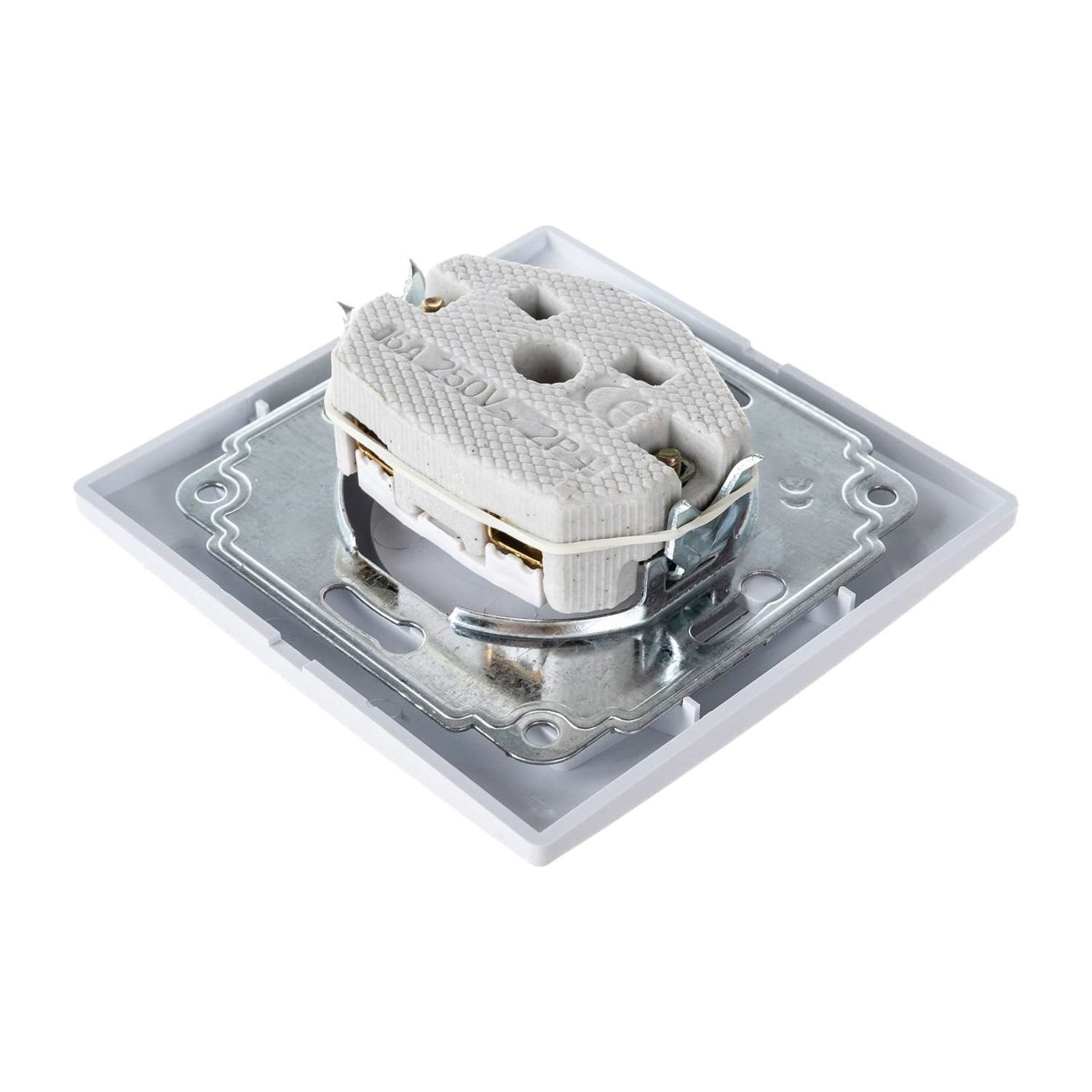 Розетка Intro Plano СП 1-мест. белая бз 2P16А-250В IP20 1-201-01