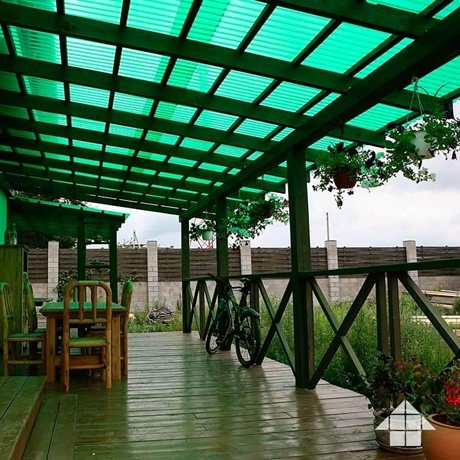 Поликарбонат 0.8 мм профилированный С-8-У стандарт, 1.15х2 м, зеленый