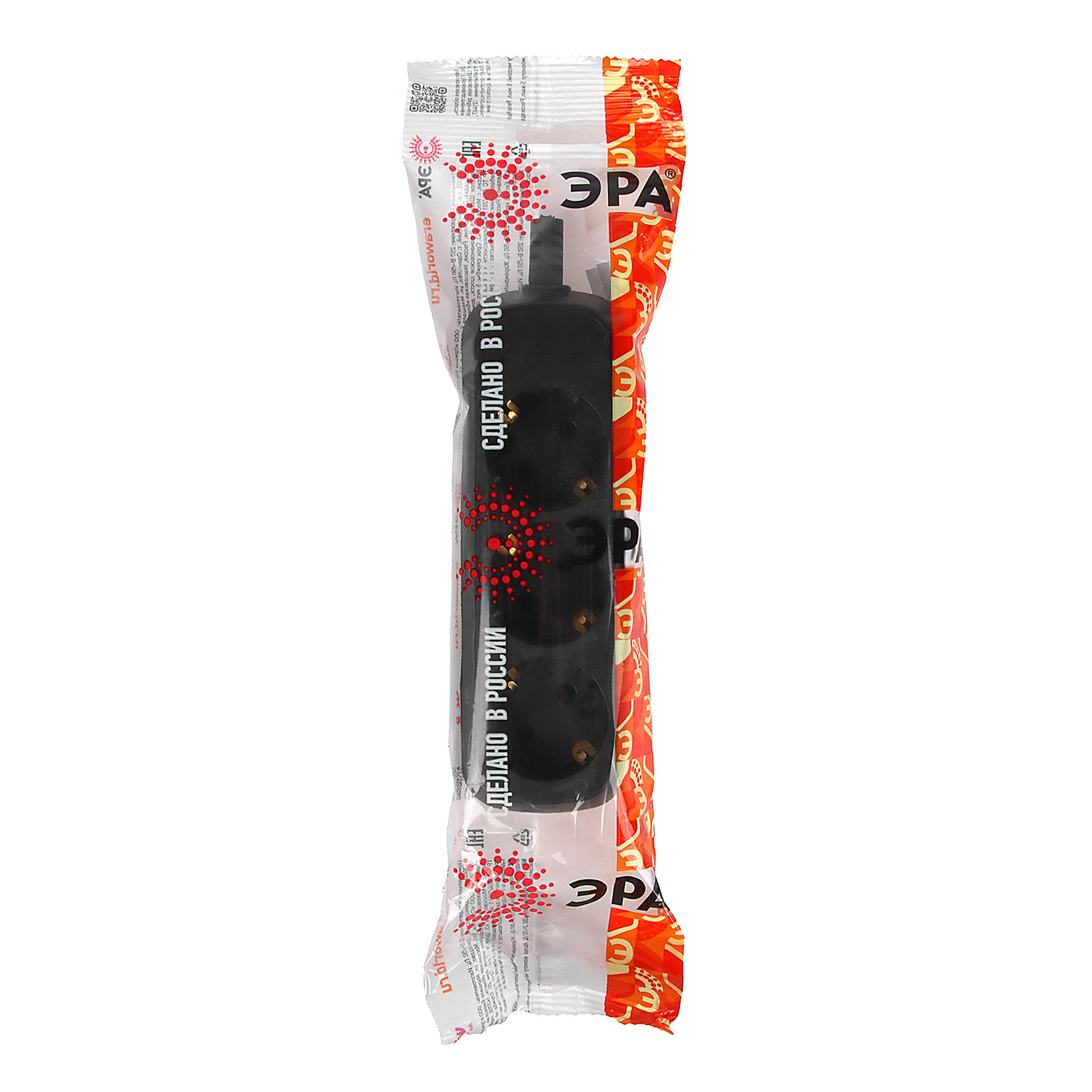 Корпус удлинителя 3 розетки с/з с выкл. 16А мощ. нагр 3500Вт ЧЕРНЫЙ ЭРА KX-3es-B *1/20