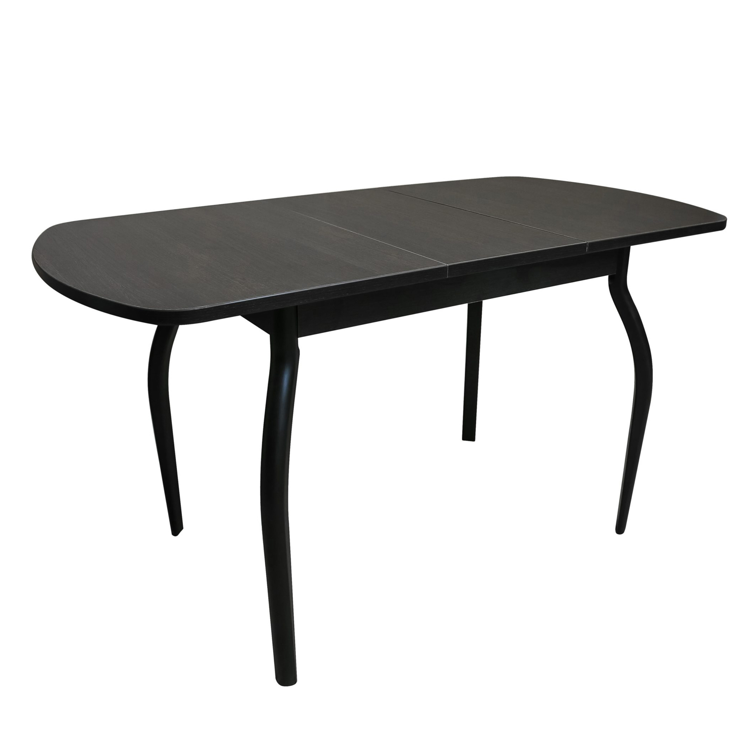 Стол раздв.ПГ 02 СТ 1200*800мм ЛДСП Венгестекло Капучино+комплект ножек метал.гнутые Коричневые *1