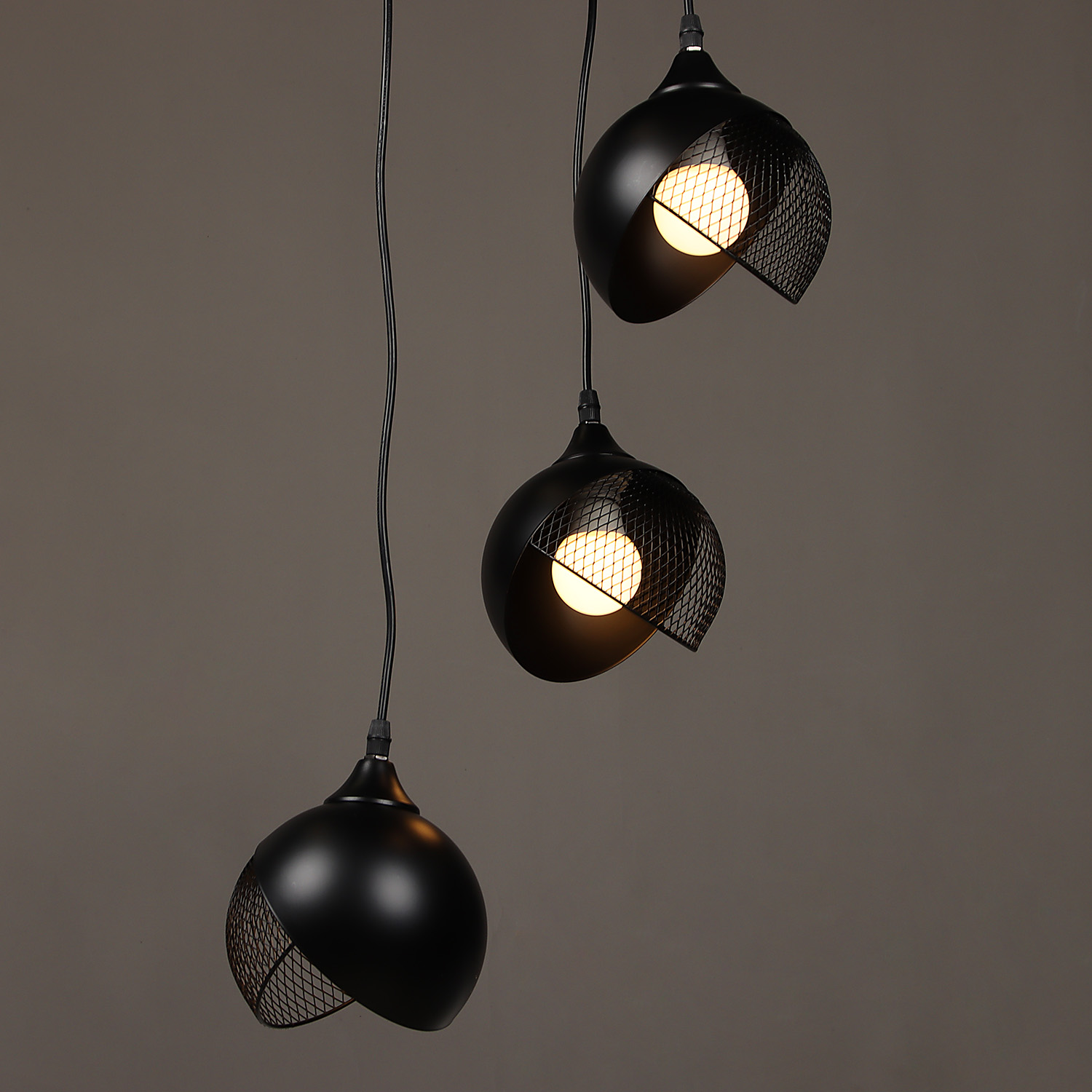 Люстра N6483/3H BK 3*40W E27 220V (d-360; h-800)  VERNER LIGHTING *1