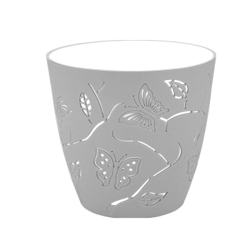 Кашпо пластм. "Butterflies" 1,4л d верха 145мм h134мм серый шторм PT401210025 ("Plast Team")*1/10