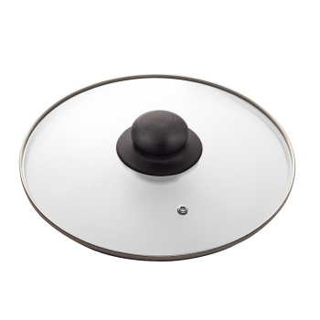 Крышка д/сковороды, кастрюли Стекл. с нерж.ободом,с пароотв. d20см с пласт.р. КС-220 "Сково" *1/10