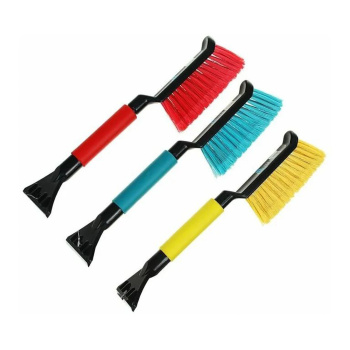 Щетка-сметка автомобильная 42 см со скребком мягкая ручка, микс Black&BlueВВ1004 арт.1839587 *1/12