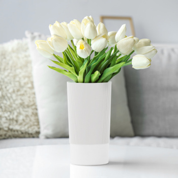 Ваза д/цветов пластм. "Версаль" выс.280мм, d верха150мм Белый М8937 ЗПИ "Альтернатива" *1/12