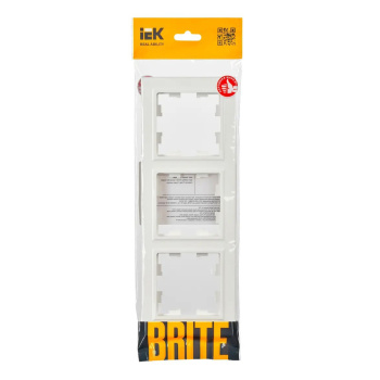 Рамка "BRITE" 3-м белый IEK BR-M32-K01 *10/100