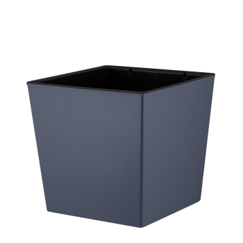 Кашпо пластм. "London CUBE" 11,6л 250х250мм h238мм со вставкой Вулканический серый IG780110026 *1/6
