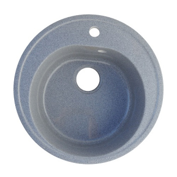 Мойка из искусственного камня круглая серая глянцевая AG7C3 500х180 AGATA *1