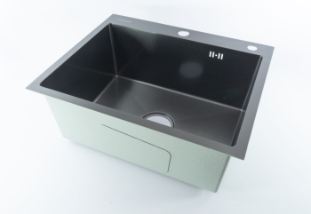 Мойка нерж. врезная 500х500х210мм FMARK графит, отв. под смеситель FSC5050Q *1/5